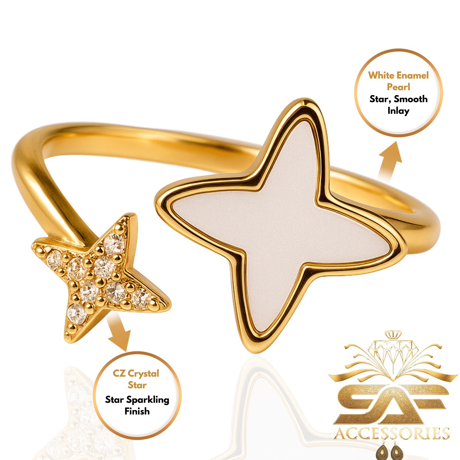 AD Celestial Duo Star Ring