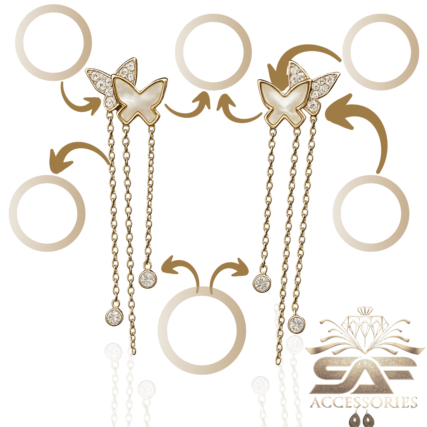 Ethereal Butterfly Drop Earings