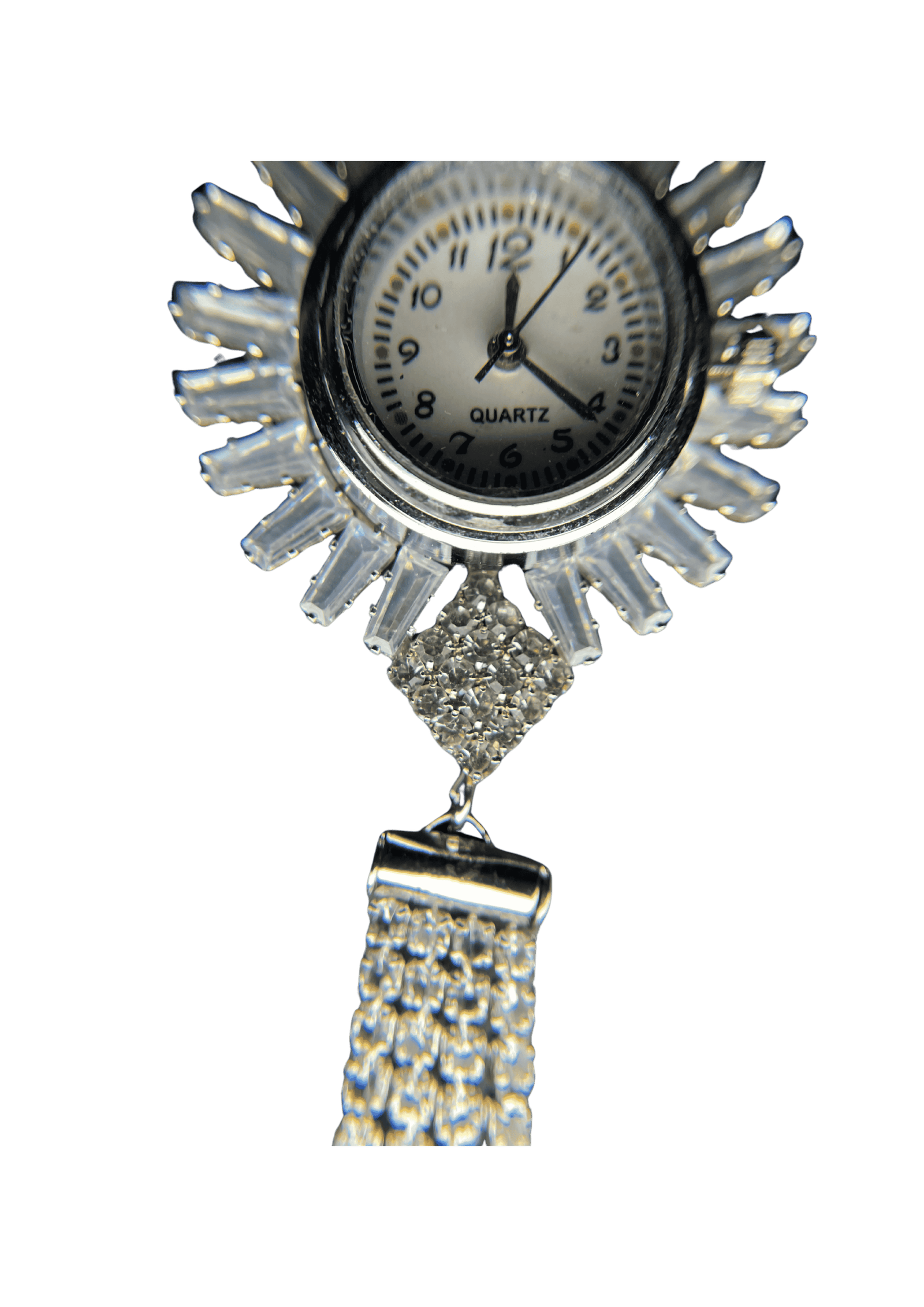 Gleaming Sunburst Crystal Ladies Watch