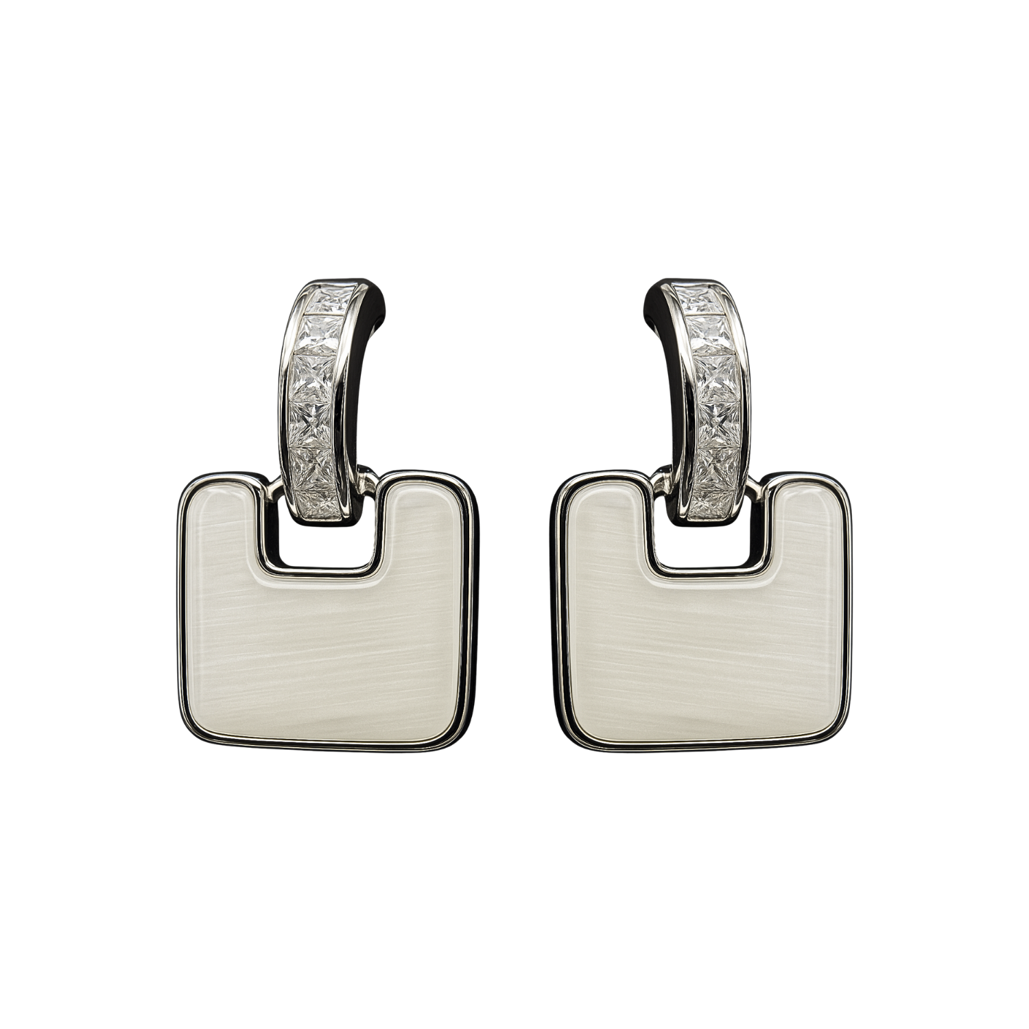 Modern Square Elegance Dangle Earrings