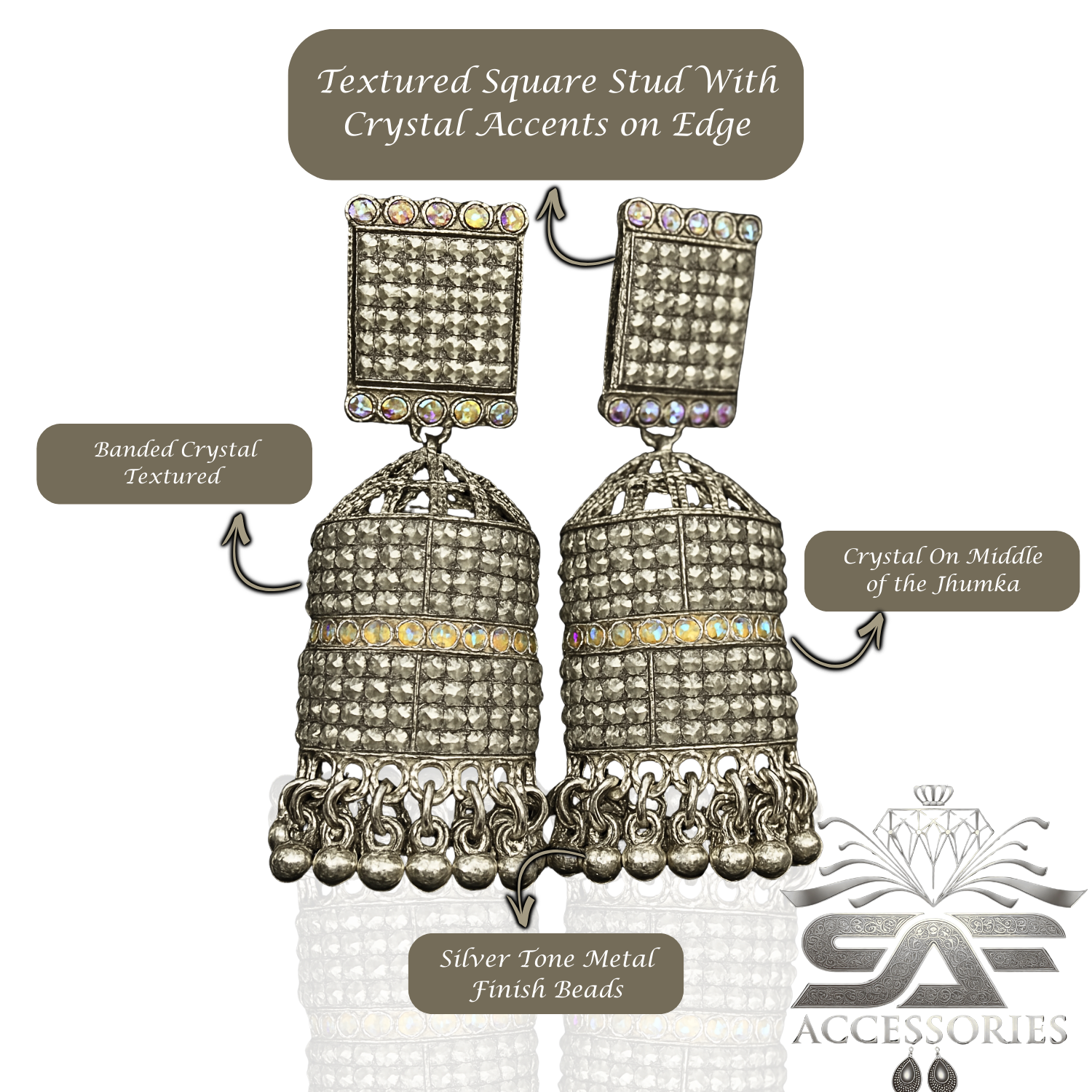 Pinjran Style Jhumka Earrings