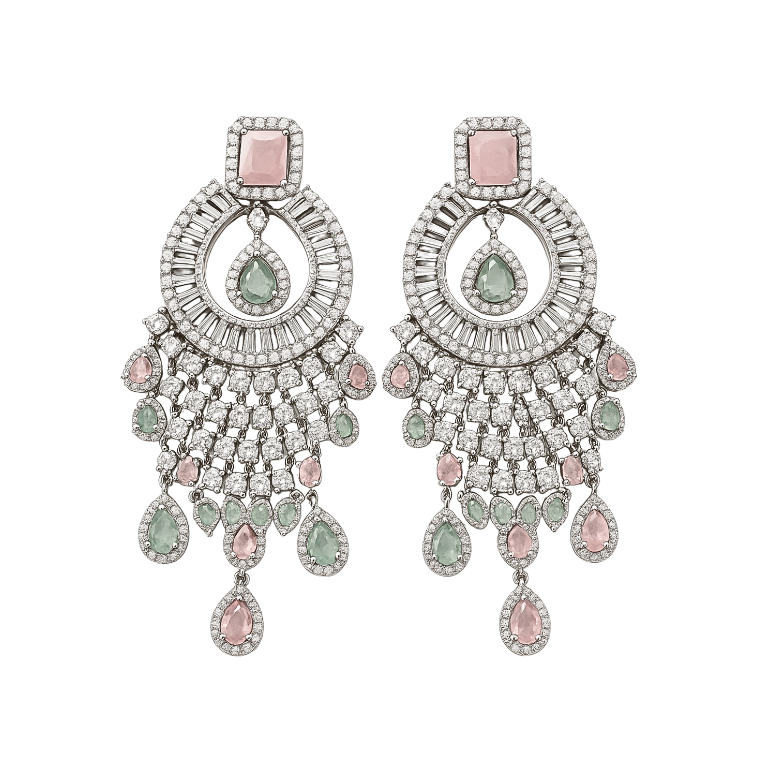 AD Regal Radiance Multi-Stone Dangler Earrings
