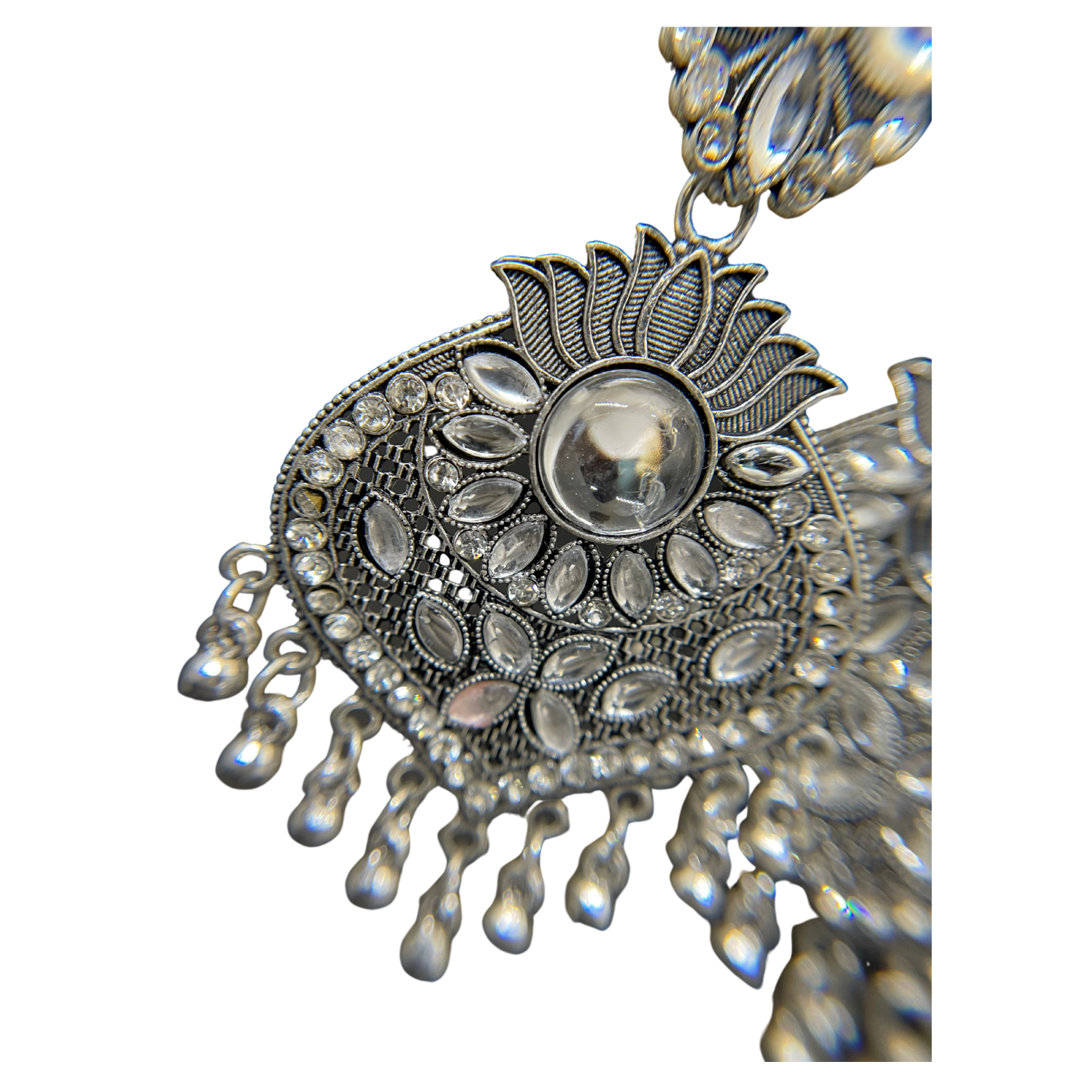 Antique Mirror Work Dangler Earrings