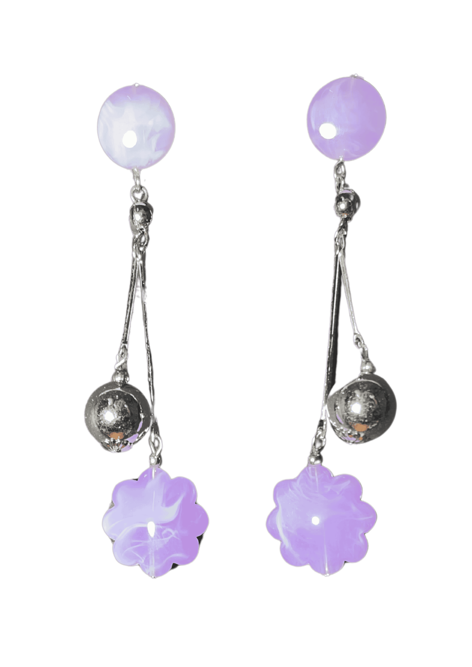 Vintage Purple Petal Earings